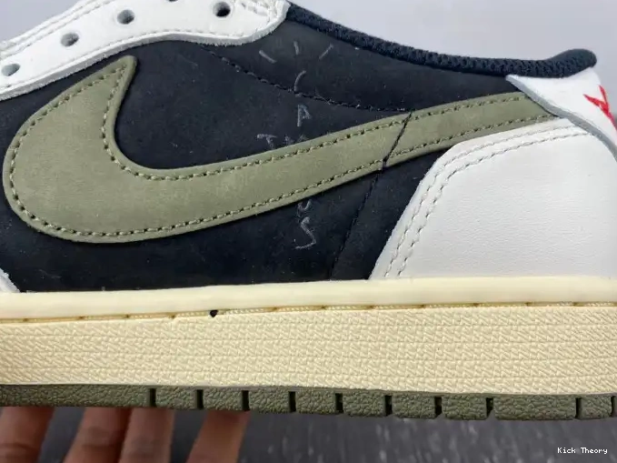 Kicktheory Jordan Travis Olive 1 x Air DZ4137-106 Scott WMNS OG Low 0523